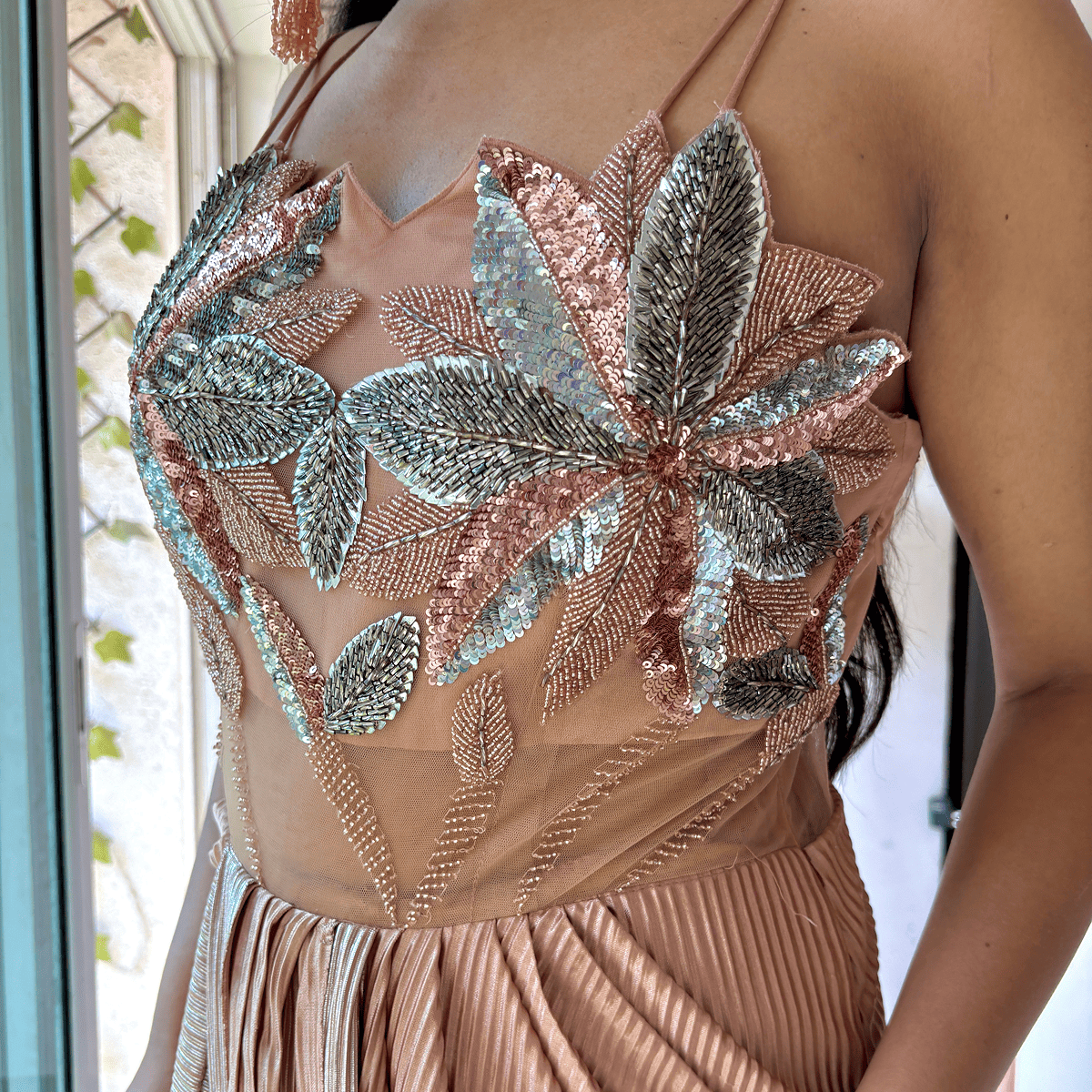 Champagne Trail Gown