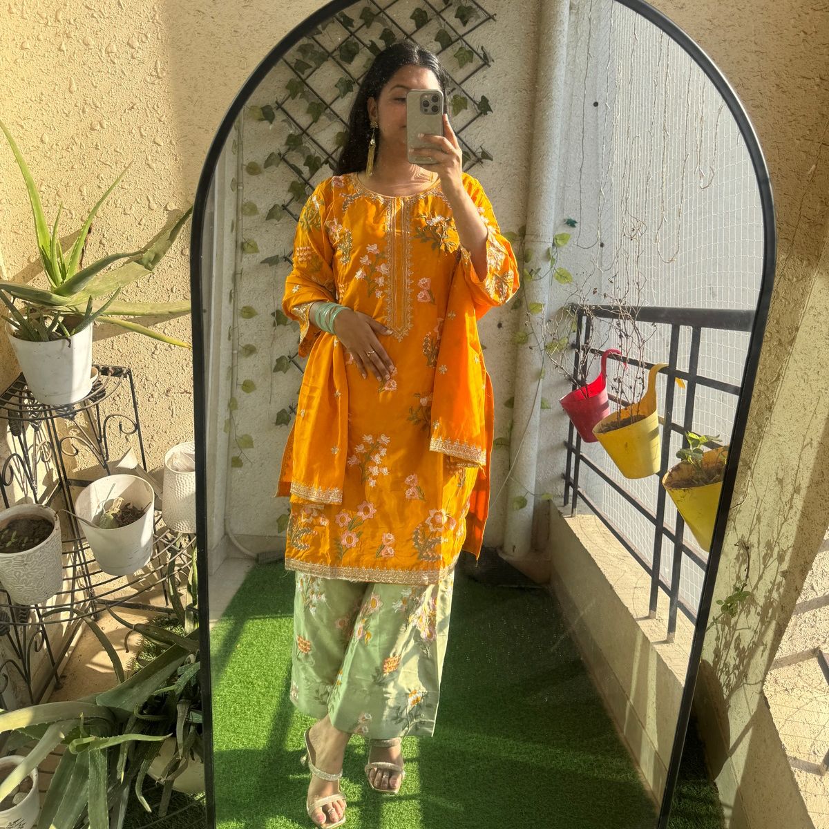Mustard Meadow Embroidered Set