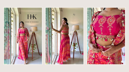 Rose Royal Jacket Set | Perfect Haldi/Mehendi Outfit for Bridesmaid