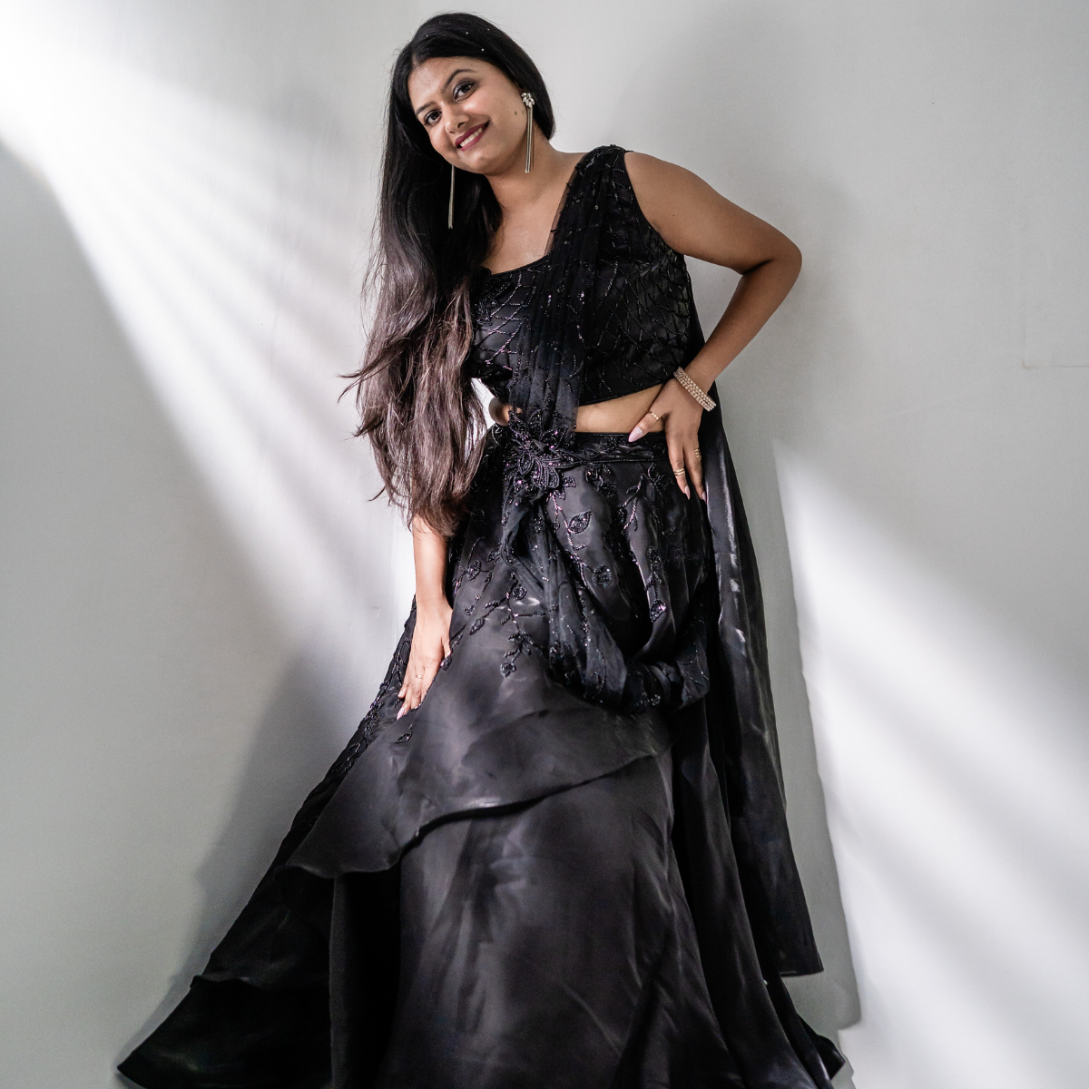 Blackout Bloom Lehenga