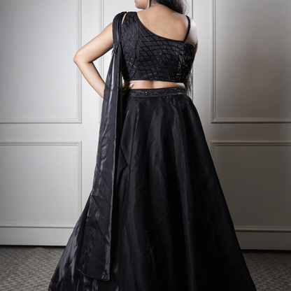 Blackout Bloom Lehenga