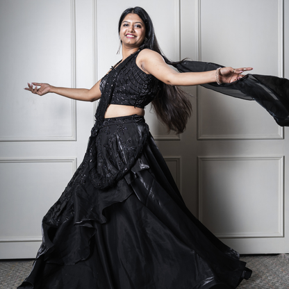 Blackout Bloom Lehenga