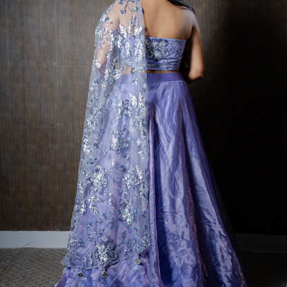 Mauve Mirage Shimmer Lehenga