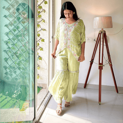Minted Sequins Gharara Set