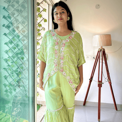 Minted Sequins Gharara Set