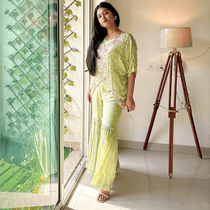 Minted Sequins Gharara Set
