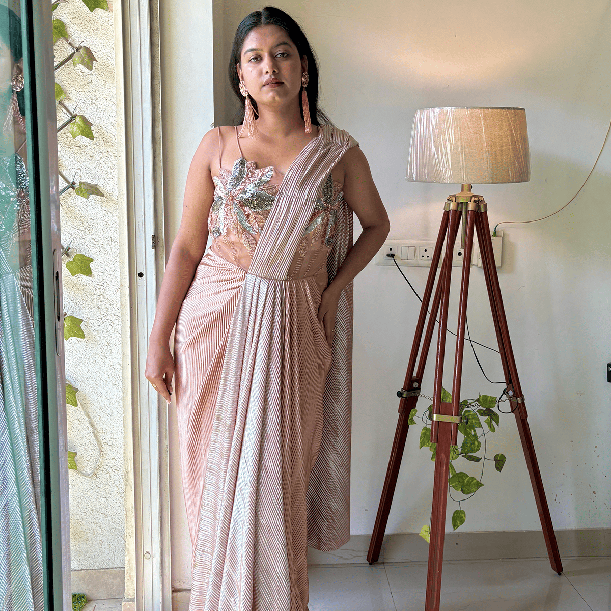Champagne Trail Gown