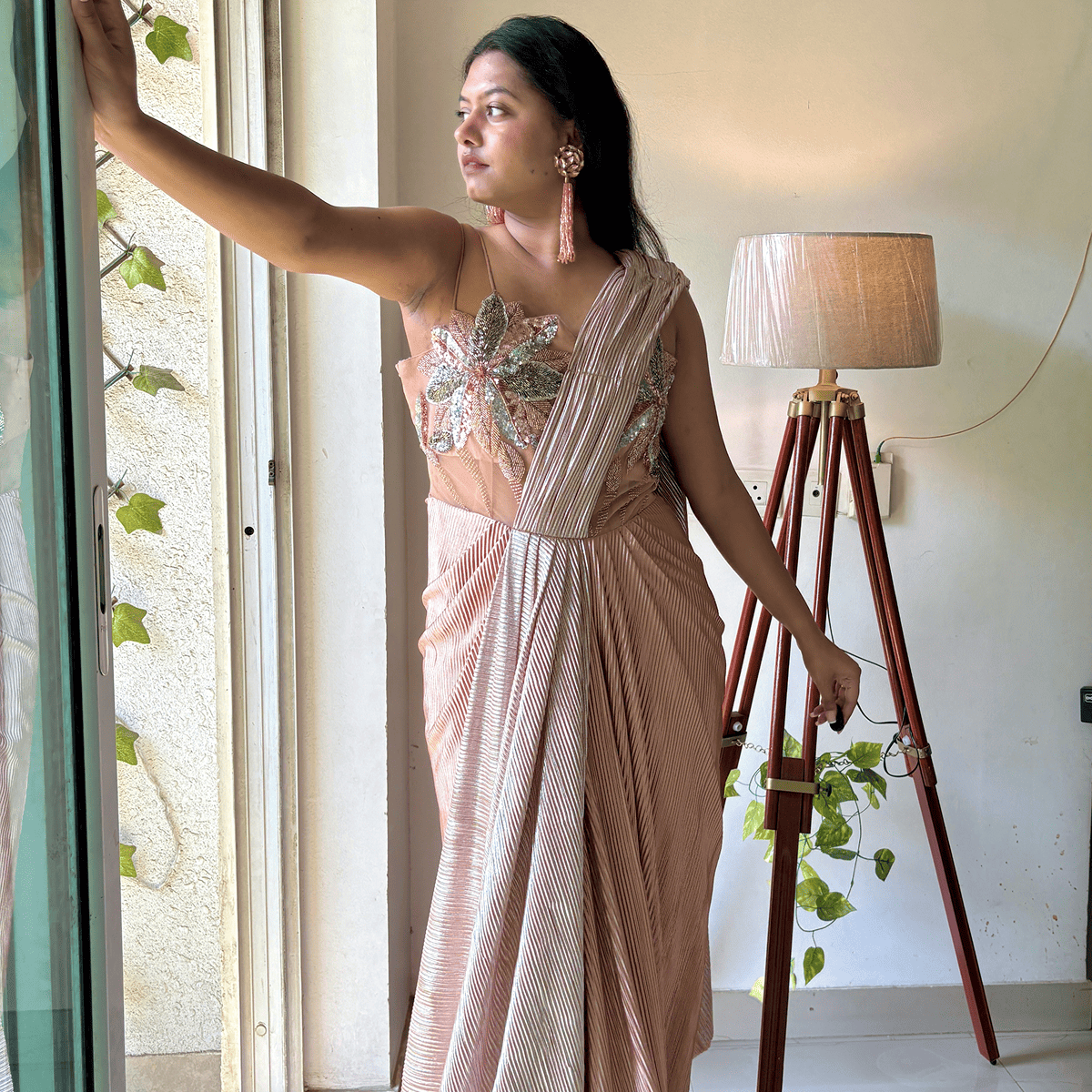 Champagne Trail Gown