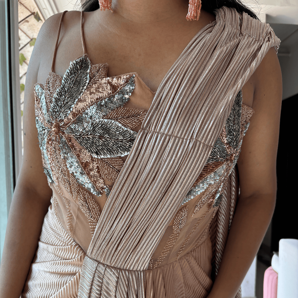 Champagne Trail Gown