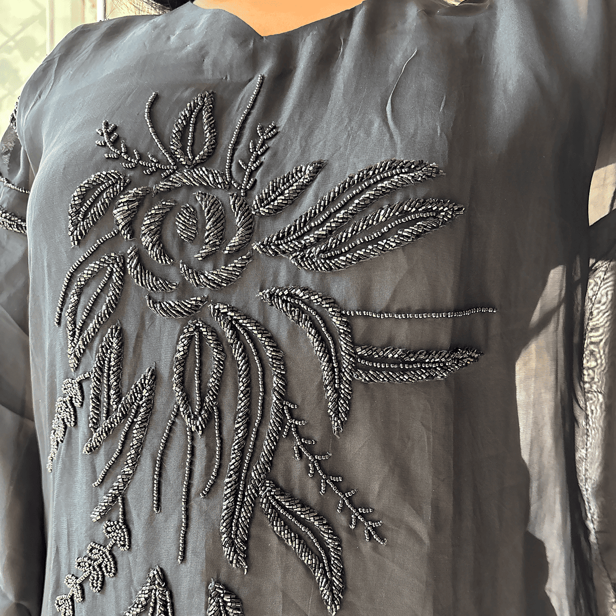 Midnight Handwork Kaftan Set