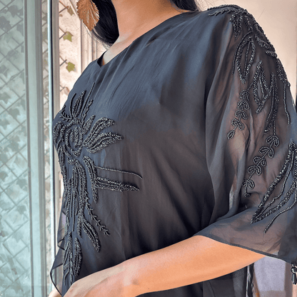Midnight Handwork Kaftan Set