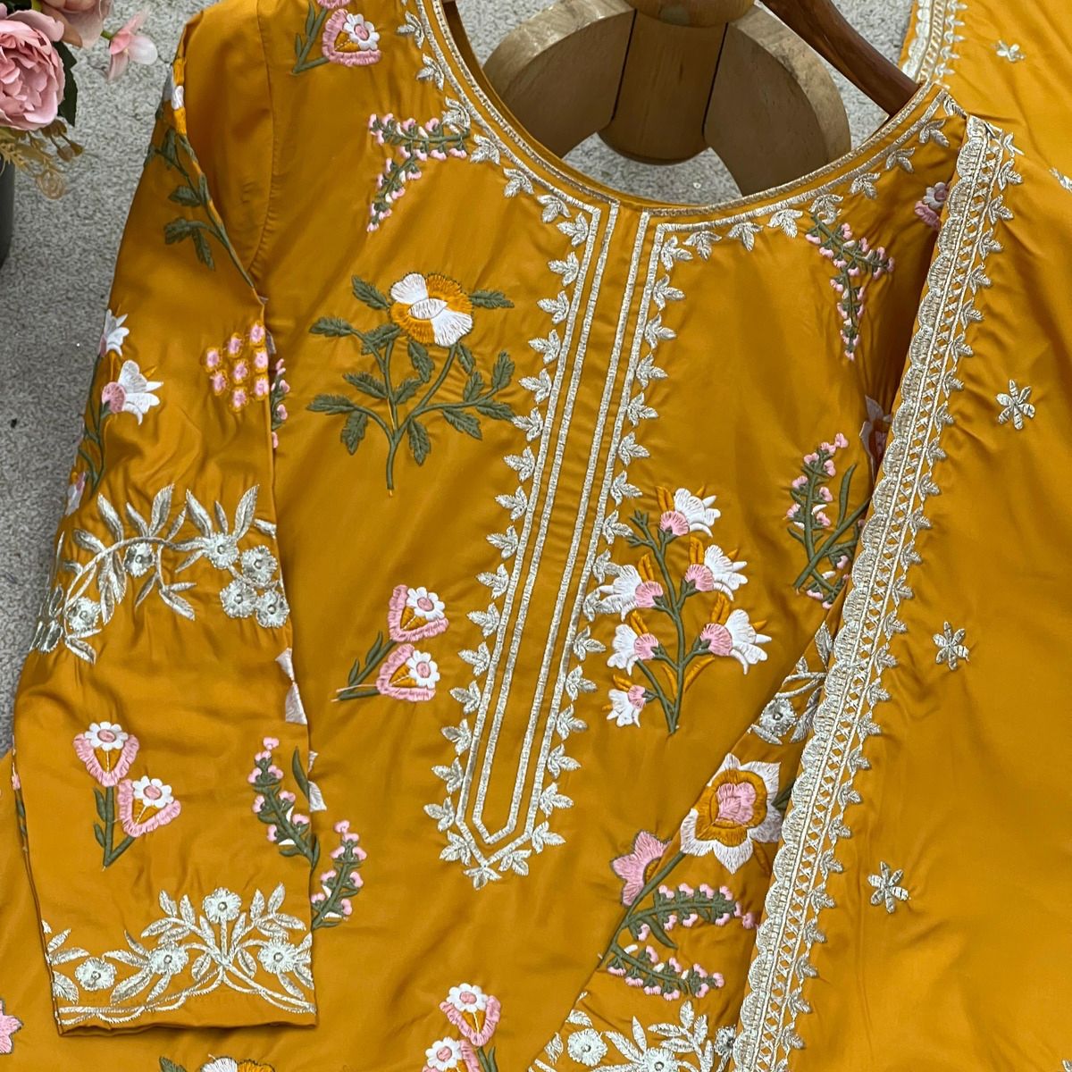 Mustard Meadow Embroidered Set