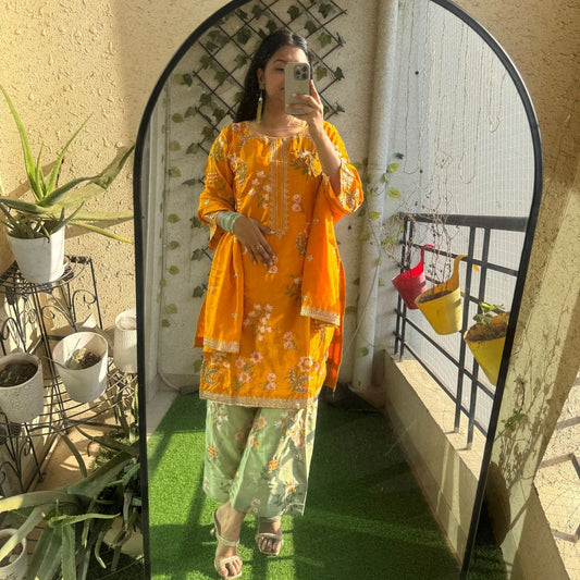 Mustard Meadow Embroidered Set